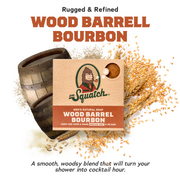4-Pack Wood Barrel Bourbon Natural Bar Soap S6