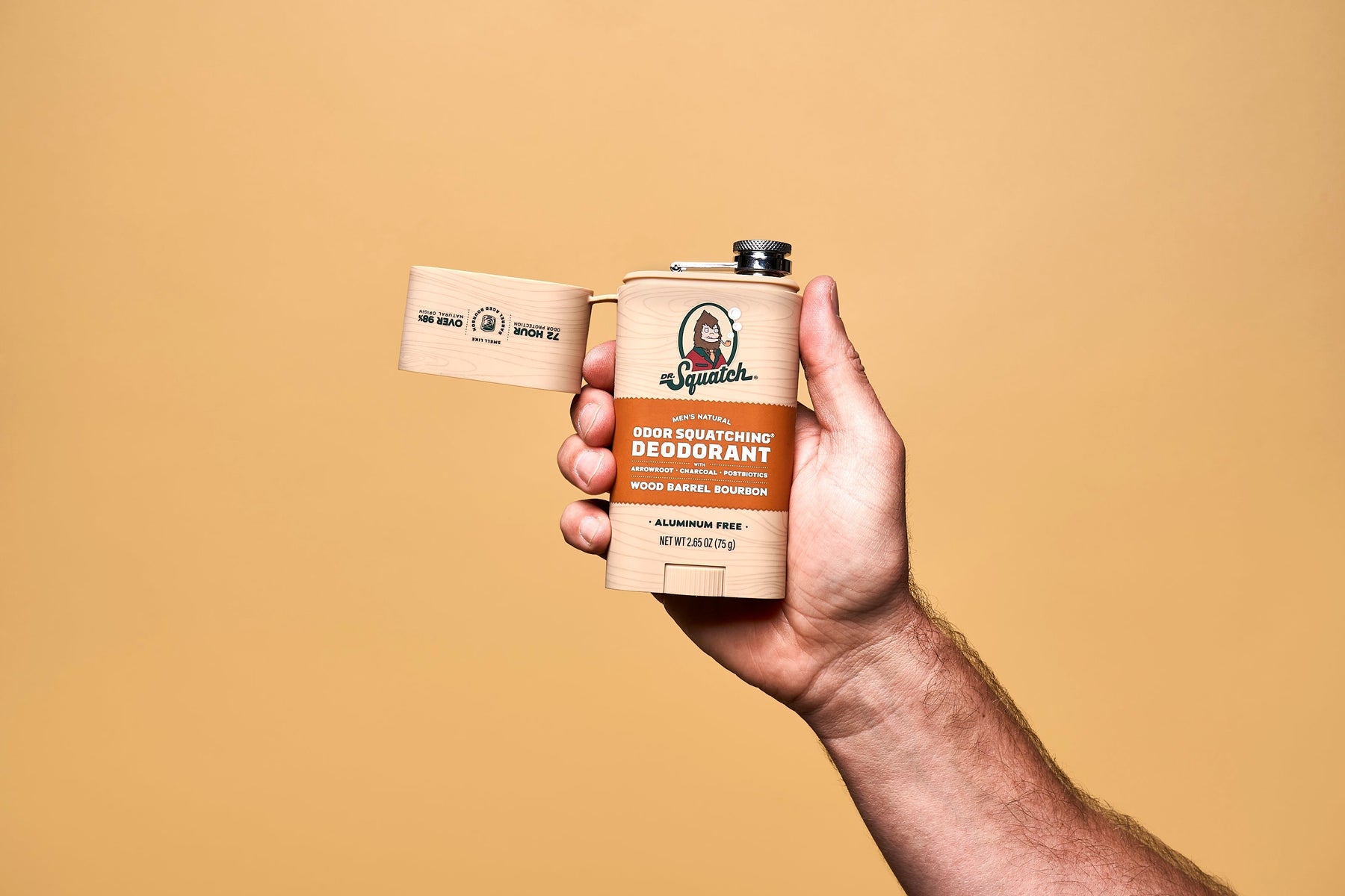 Wood Barrel Bourbon Deo Flask K6