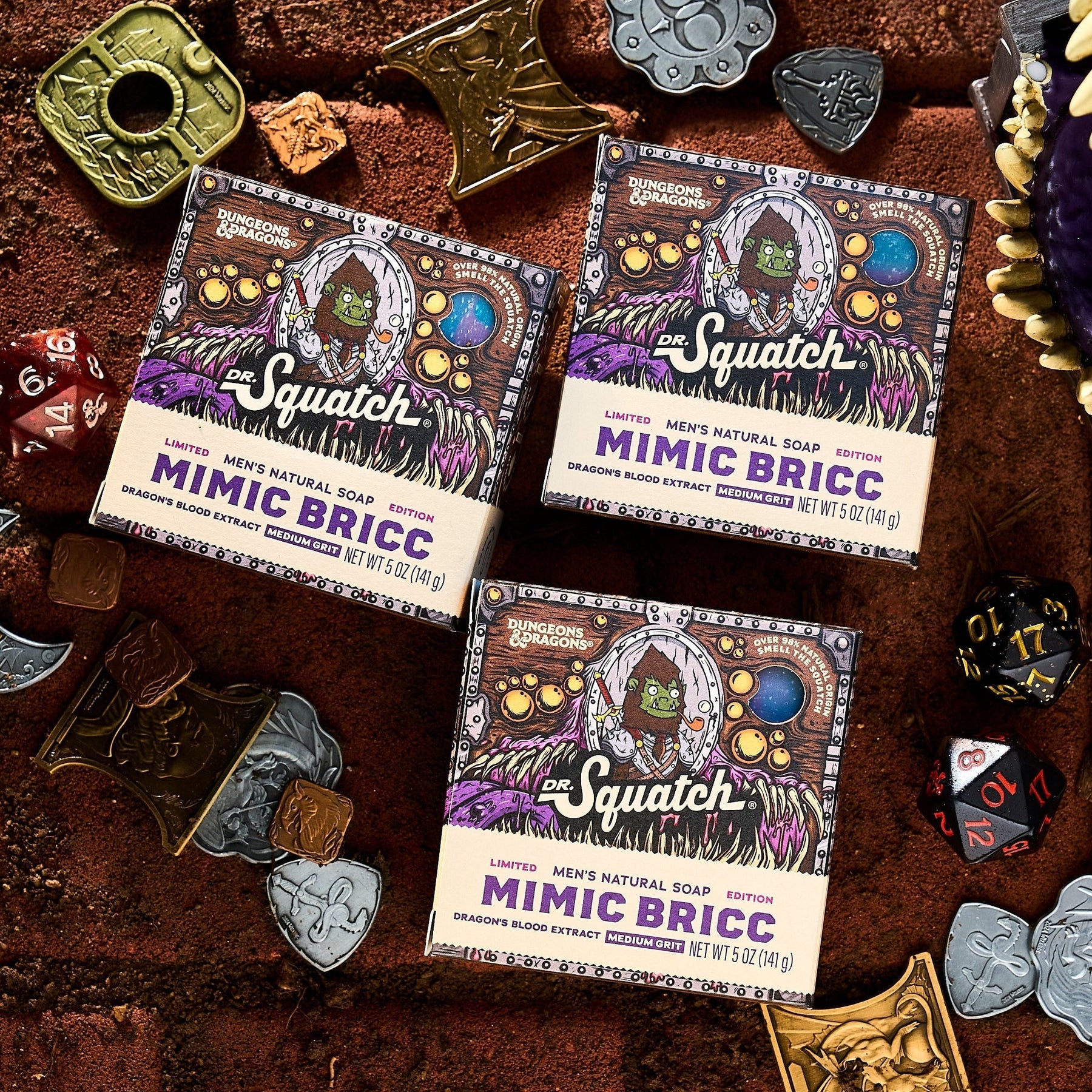 Dungeons & Dragons Mimic Bricc 3-Pack - Exclusive Limited Edition Bar Soap F7