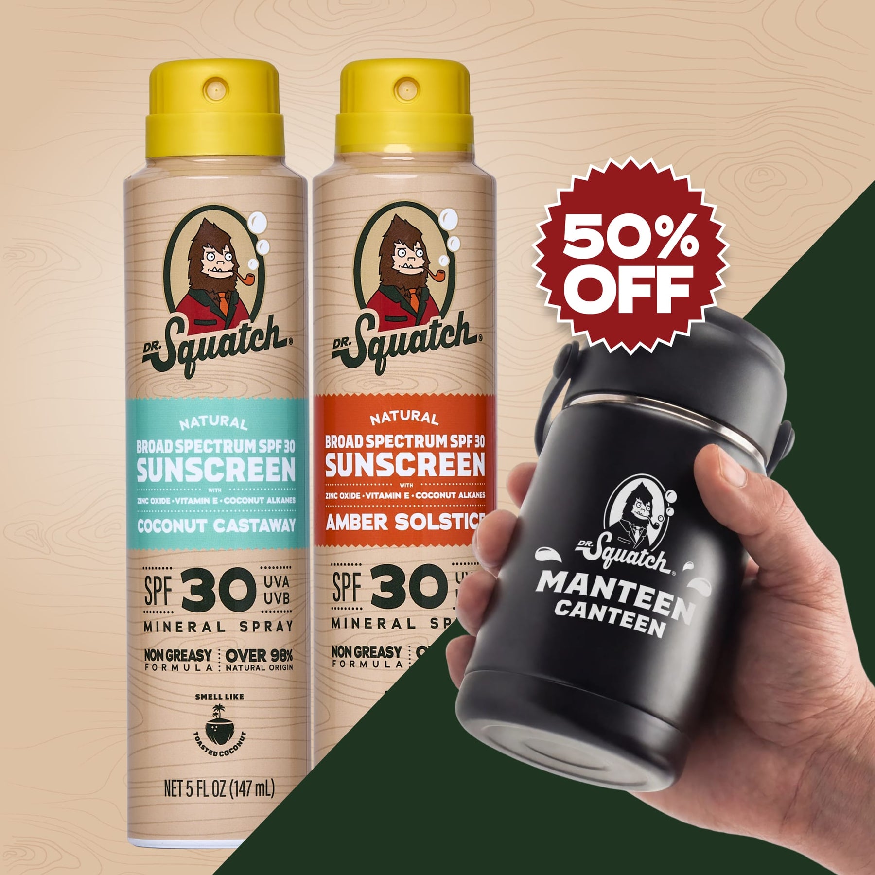 2-Pack Sunscreen + Manteen Canteen L8