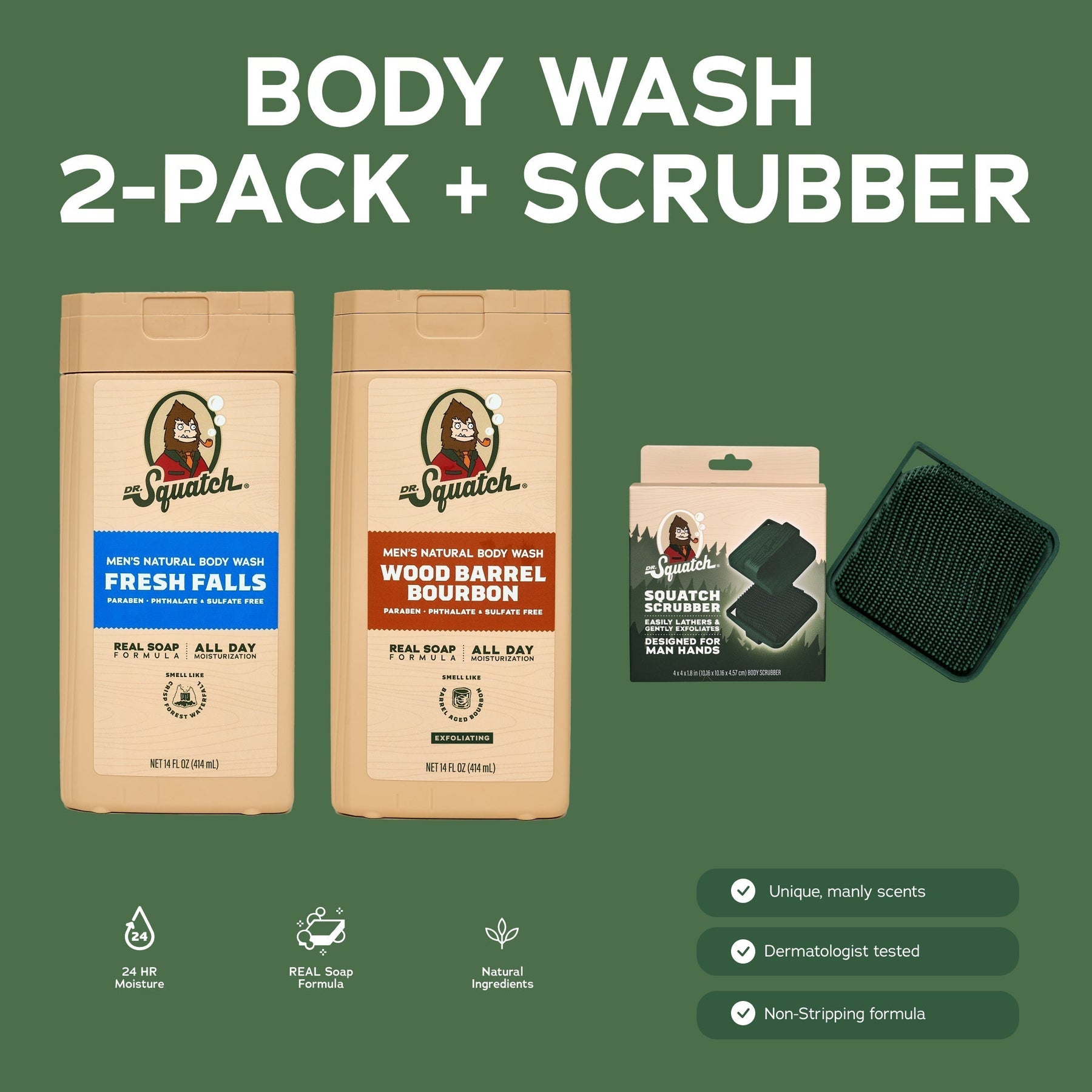 Body Wash 2-Pack + Scrubber B7