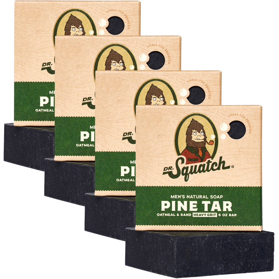4-Pack Pine Tar Natural Bar Soap K9
