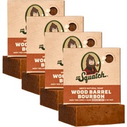 4-Pack Wood Barrel Bourbon Natural Bar Soap S6