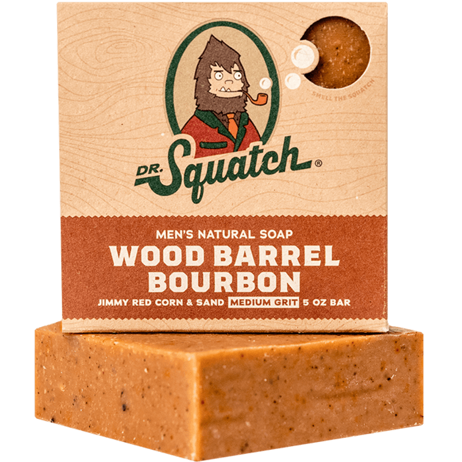 Essentials: Wood Barrel Bourbon Bar Soap X4